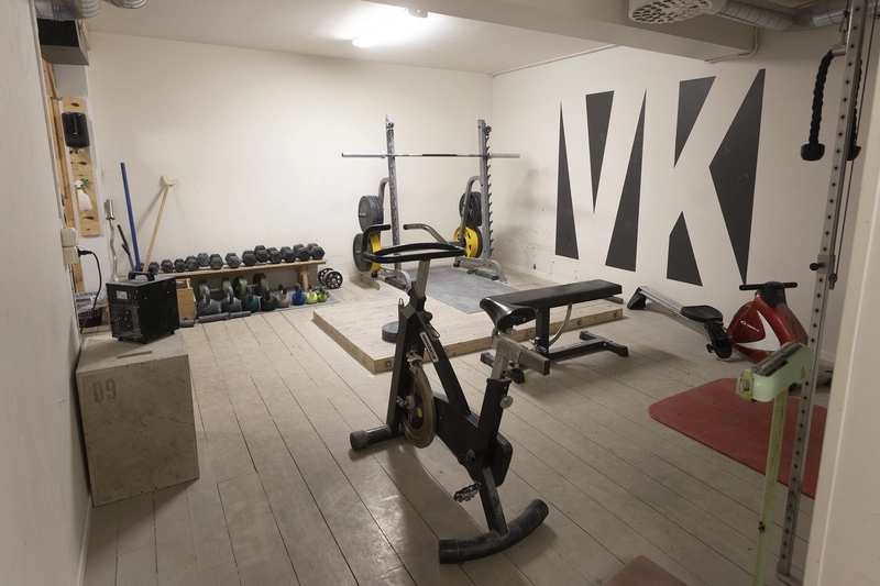 Övervåning, gymdel